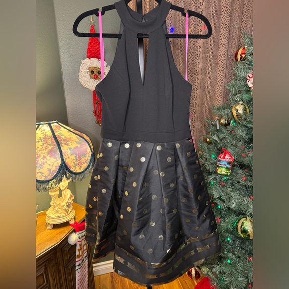 NWT Betsey Johnson Black and Gold Halter Dress - threedaughtersproperties.com NWT Betsey Johnson Black and Gold Halter Dress - threedaughtersproperties.com